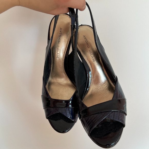 Black/Navy Antonio Melani Shoes - Picture 2 of 6